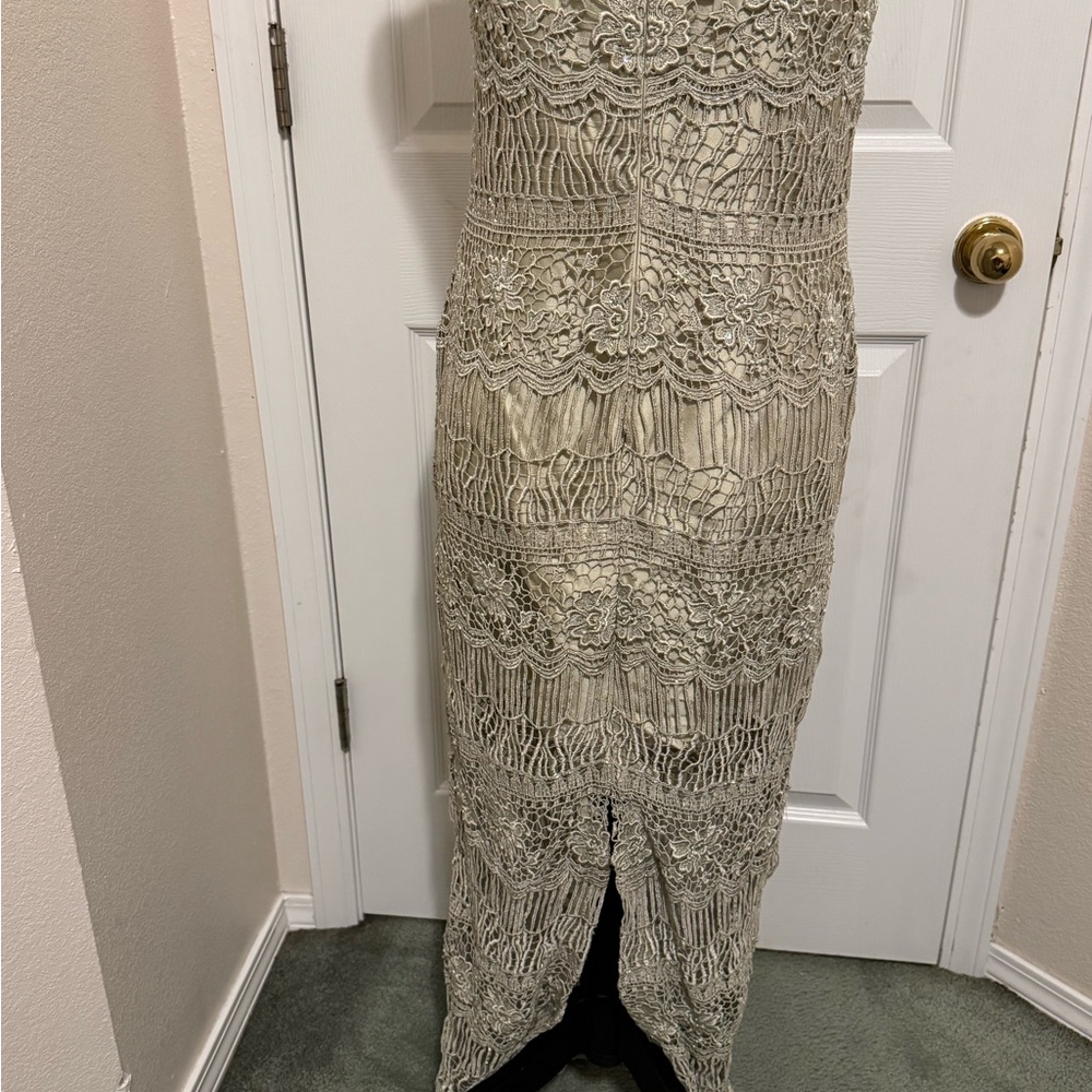 Montage by Mon Cheri Lace Maxi Dress in Cream - Picture 4 of 5